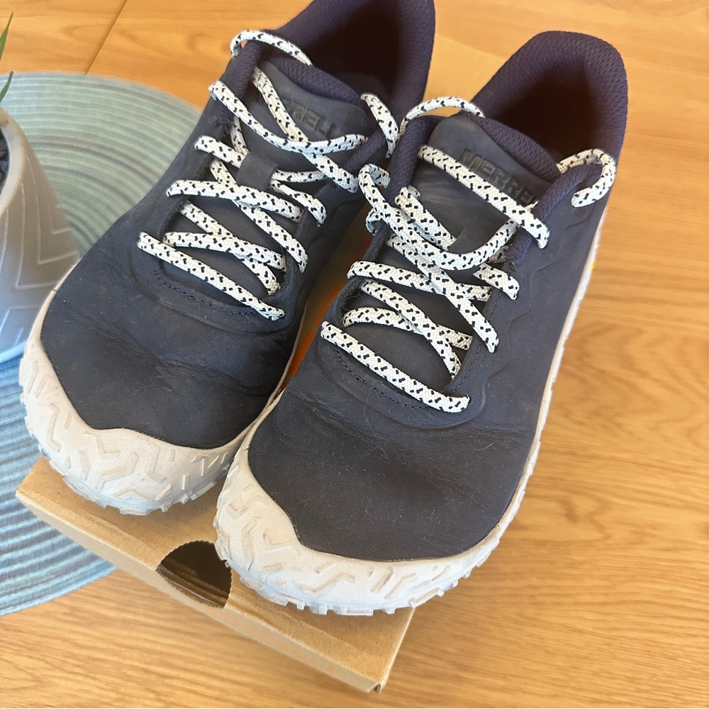 Merrell Minimalist Barefoot Blue Leather Vapor Glove 6 Shoes